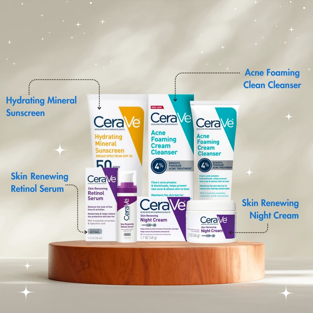 CeraVe 4-in-1 Glow Kit – Your Complete Day & Night Skincare Routine